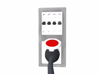 MCB Circuit Low-poly 3D model