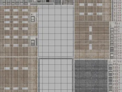 Building low poly street Low-poly 3D model