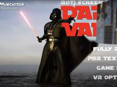 Screen Accurate RotJ Darth Vader VR Avatar Low-poly 3D model