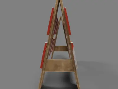 Road Works Low-poly 3D model