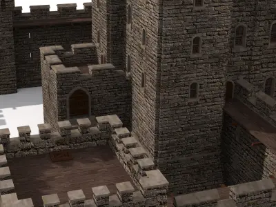 Medieval Castle 3D model 22