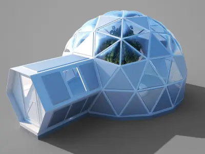 Geodome House 3D model