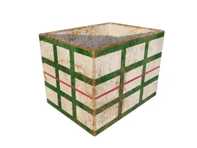 Hong Kong Street Styrofoam Green Box 3D model