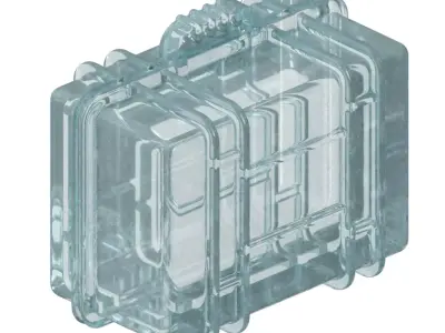Transparent Luggage Case Toy 3D model