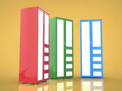 Wardrobe two-door  3D model