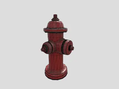 Fire Hydrant Low-poly 3D model 46