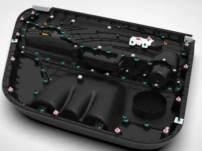 Cars Door and Speaker Bose 3D model