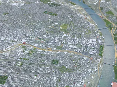 Saint Louis City Missouri USA Low-poly 3D model