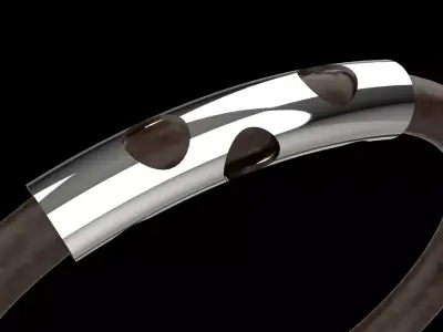 Leather Tube 3dm Bracelet A Fusion of Art and Modernity bg0056 3D print model