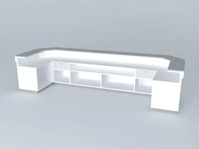 Front desk Free 3D model