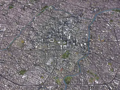Chengdu - 3D City Model Low-poly 3D model