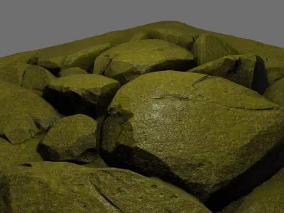 floor rock 7 Low-poly 3D model