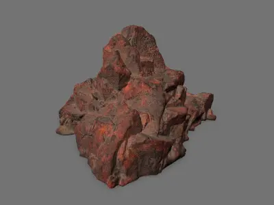 Rock Set Low-poly 3D model 18