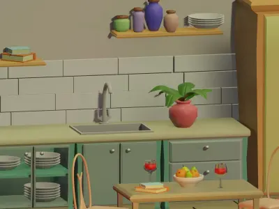 Tiny Kitchen 3D model
