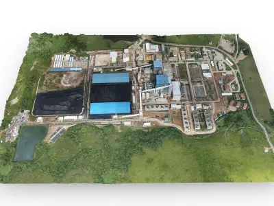 Thermal power plant - coal 164 - 273MW 3D model
