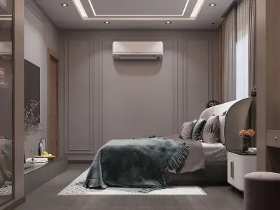 Bedroom 3D model 16