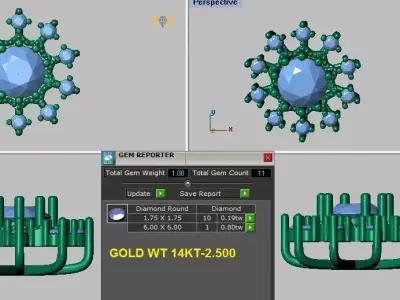 diamonds sun pendant 3D print model