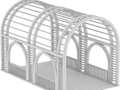 Walk Way Shade 02 3D model