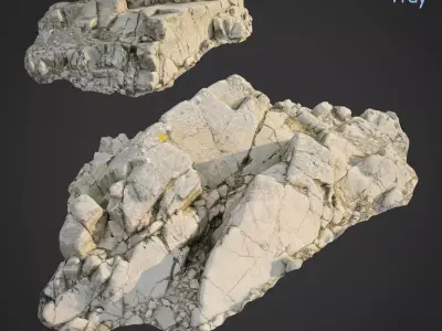 3d scanned rock cliff G2 3D model