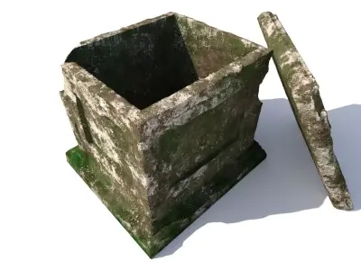 ancient altar destroyed broken 3D model