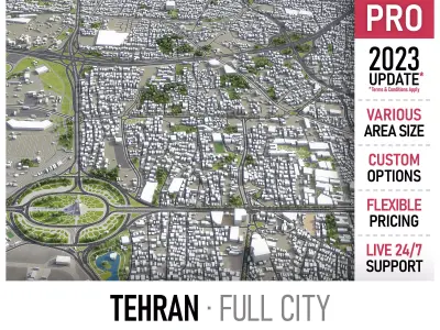 Tehran Low-poly 3D model