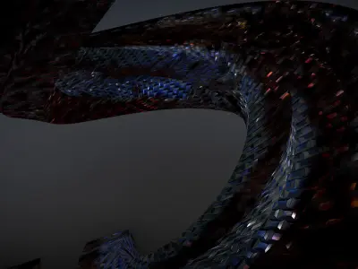 Curved Futuristic Building 3D model
