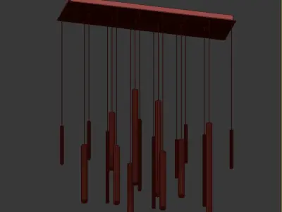 Eurofase Lighting 18 LED Linear Chandelier 3D model