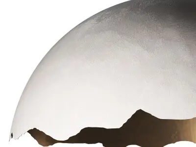 Broken Egg Lamp Pendant Light 3D model