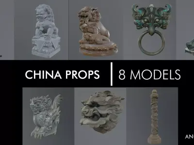 Traditional Chinese Props 3D model