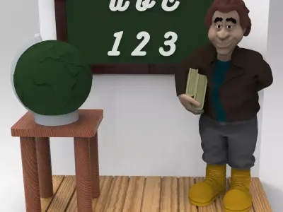 TEACHER FIGURINE 3D print model