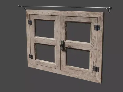 old wood window 3D model