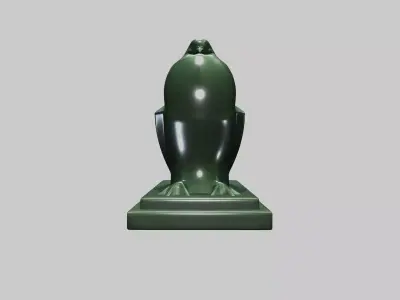 Ornamental Bird Statue - Game Ready 3D Model Low-poly 3D model