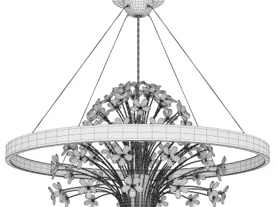Cassia chandelier Low-poly 3D model