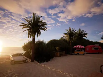 Photorealistic Beach Resort and Island - D5 Render Scene 3D model