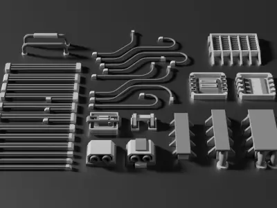 Sci-Fi Greebles Pack 4 3D model