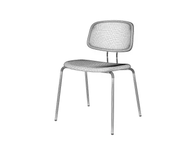 Okito Ply Dining with Upholstered Seat 3D model