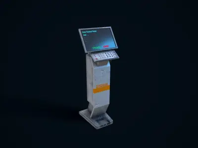 Sci-Fi Console Low-poly 3D model