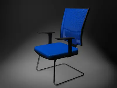 Office Chair small low poly Low-poly 3D model
