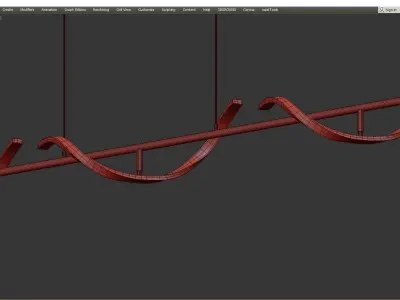 RNA Rings chrome Low-poly 3D model