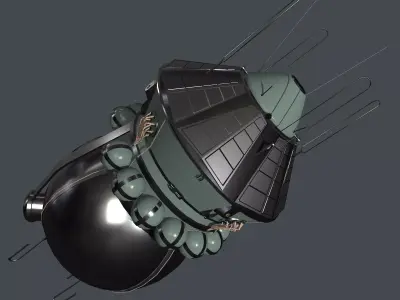 Vostok 1 Low-poly 3D model