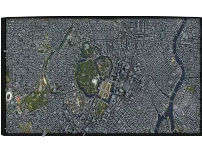  City of Tokyo Low-poly 3D model