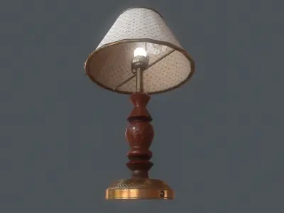 PBR Table lamp Low-poly 3D model