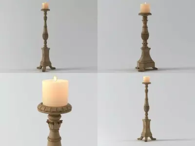Florentine Candlesticks 3D model
