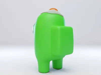 Among Us Egg Hat Character 3D model