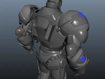 Robot silver 3D model
