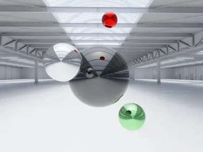 HDRI - Industrial Building Interior 1 - 8192x4096 Texture