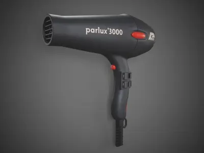 New black matte beauty hair dryer da1 3D model