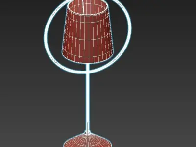 SOLEIL table lamp with circular base and shade 3D model