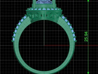 Jewelry ring 189 3D print model