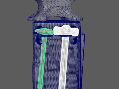 3d practice anvil Low-poly 3D model